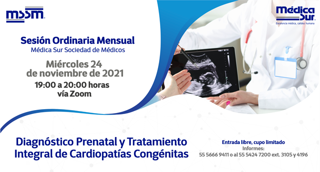 Sesin Ordinaria Mensual: Diagnstico Prenatal y Tratamiento Integral de Cardiopatas Congnitas