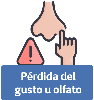 P�rdida del gusto u olfato