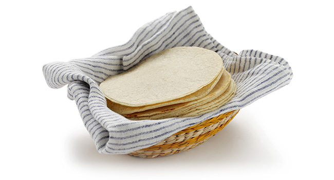 Tortillas en tortillero