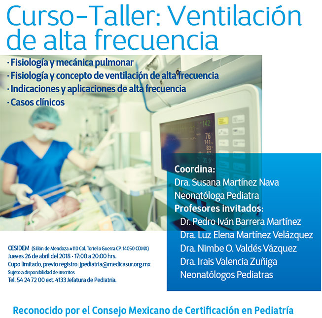Curso Taller ventilación de alta frecuencia