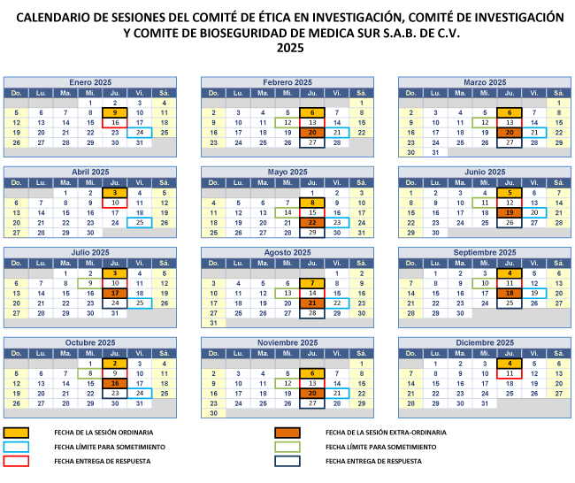 Calendario de la Fundación